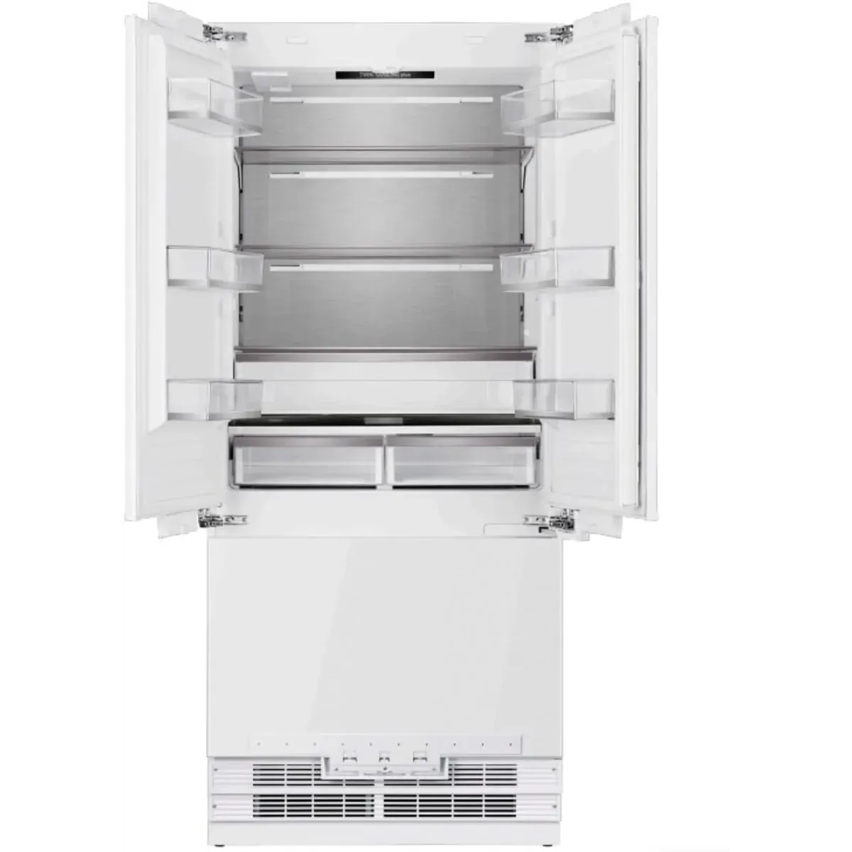 &quot;NO ICE MAKER&quot; E Star 36&quot; built in French Door overlay 19.8 cu.ft. bottom compressor with dual evaporators and 3 temp zones (will require a new handle kit)