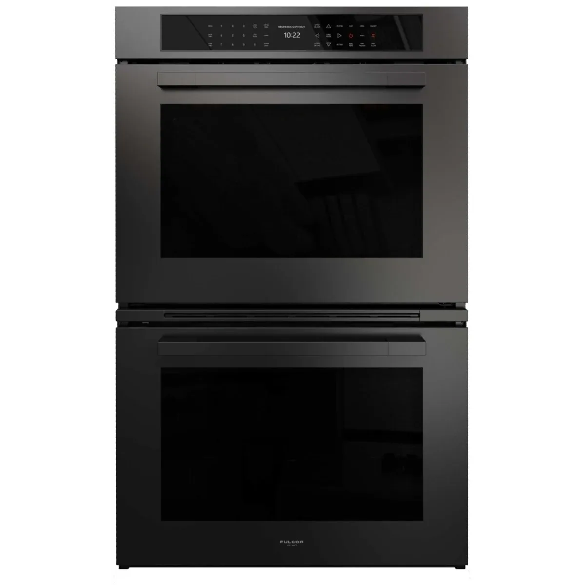 30&#39;&#39; double builtin self-clean elect- oven w/ dual conv/ multi pass broiler air fry / soft closing door 2 std racks 1 x telesc rack black matte