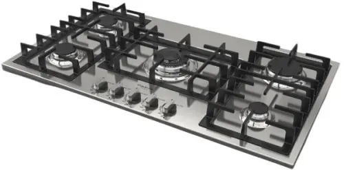 36 Gas Cooktop, 4B + Wok, SS