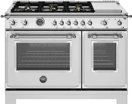48&quot; Heritage Series range - Dual Fuel self clean oven - 6 bra burners + griddle SS