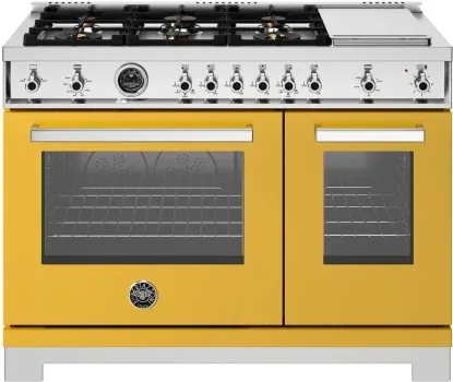 48&quot; Professional Series range - Gas Oven - 6 brass burners + griddle, Yellow