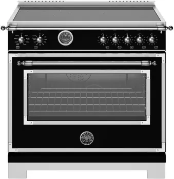 36&quot; Heritage Series range - Electric self clean oven - 5 induction zones, Black