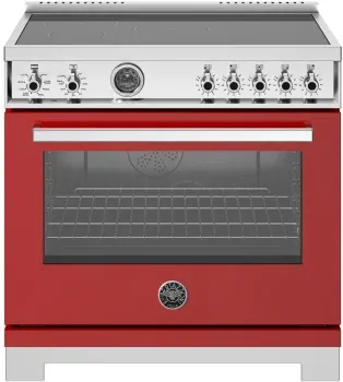 36&quot; Professional Series range - Electric self clean oven - 5 induction zones, Red