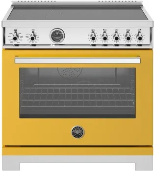 36&quot; Professional Series range - Electric self clean oven - 5 induction zones, Yellow