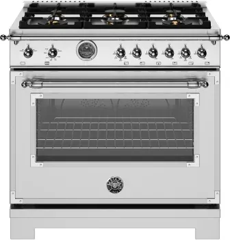 36&quot; Heritage Series range - Gas Oven - 6 brass burners, SS