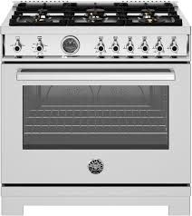 36" Professional Series range - Gas oven - 6 brass burners - LP version, SS