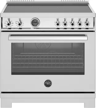 36" Professional Series range - Electric self clean oven - 5 induction zones, SS