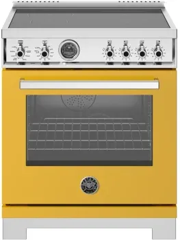 30" Professional Series range - Electric self clean oven - 4 induction zones, Yellow