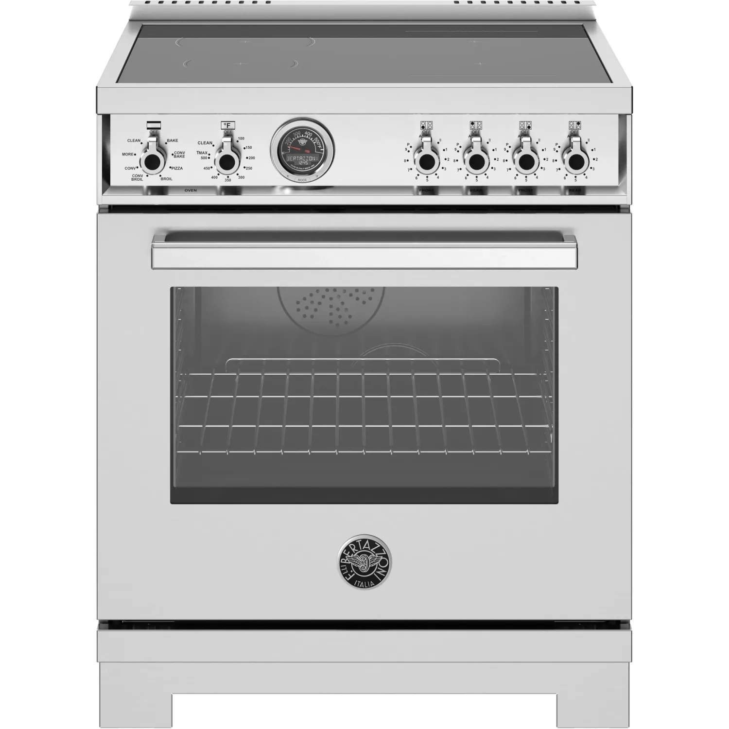 30" Professional Series range - Electric self clean oven - 4 induction zones, SS