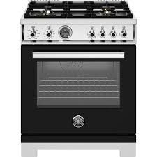 30" Professional Series range - Dual Fuel self clean oven - 4 brass burners, Black
