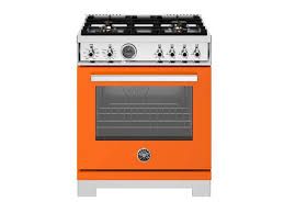 30" Professional Series range - Dual Fuel self clean oven - 4 brass burners, Orange