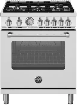 30" Master Series range - Gas oven - 5 aluminum burners, SS