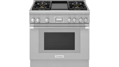 THERMADOR 36" Professional Dual-Fuel Cabinet depth (24") Range - All Telescopic Oven Racks- Thermador Connected Experience with Home Connect™