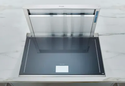 36-inch Masterpiece® Premium Downdraft,18" rise , LED lights , Glass touch control, Optional Blower