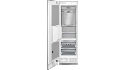 24"  Freezer Column with Ice and Water Dispenser, Left - Base Unit - Custom Panel - Side-by-side kit included - Stainless Steel Interior - Home Connect™