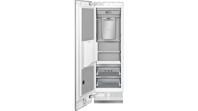24"  Freezer Column with Ice and Water Dispenser, Left - Base Unit - Custom Panel - Side-by-side kit included - Stainless Steel Interior - Home Connect™