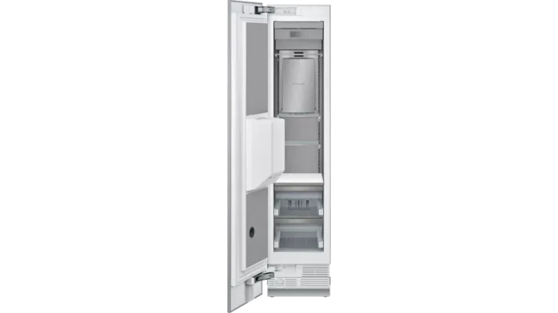 18"  Freezer Column with Ice and Water Dispenser, Left - Base Unit - Custom Panel - Side-by-side kit included - Stainless Steel Interior - Home Connect™