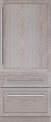 36" 2-Door Bottom-Mount Freezer - Base Unit - Custom Panel