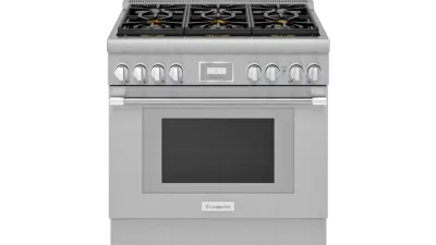 THERMADOR 36" Professional Natural - Gas  Cabinet depth (24") Range - All Telescopic Oven Racks- Thermador Connected Experience with Home Connect™