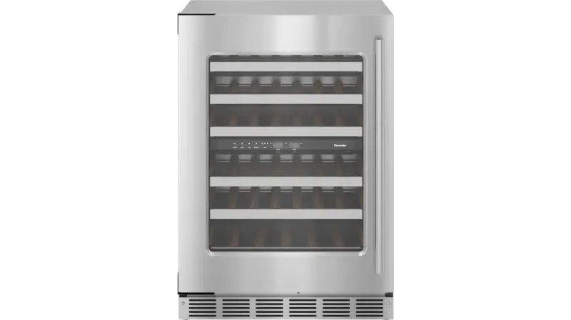 Under Counter Wine Reserve, 42 bottle cap., SoftClose door, LED Lighting, Left hand, Masterpiece Handle