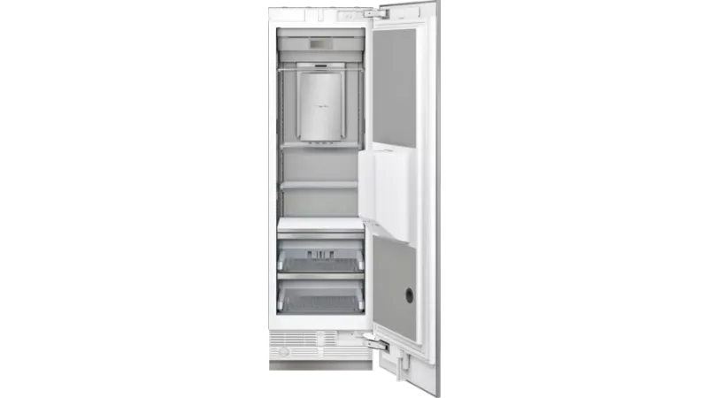 24"  Freezer Column with Ice and Water Dispenser, Right - Base Unit - Custom Panel - Side-by-side kit included - Stainless Steel Interior - Home Connect™