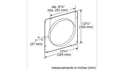 10-inch Round Front Plate for Masterpiece® Downdraft