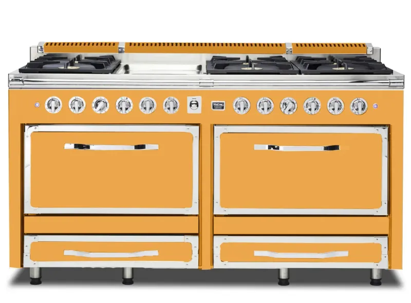 VIKING TUSCANY 66" DF RANGE 6 BURNER/GRIDDLE - Daffodil