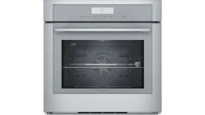 MED301WS 30" Masterpiece Single oven.Stainless steel - Flush or standard install -  3 Telescopic  racks- Soft Close Hinge - Rotisserie - Multi-point Meat Probe - MaxBroil - Home Connect