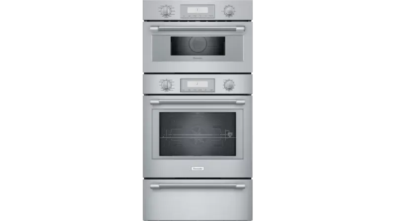 PODMCW31W 30" Triple  Combination Oven with Speed Oven and warming drawer - Stainless steel -  Rotisserie - Multi-Point Meat Probe . Upper Cavity ONLY - 1000 watts microwave power