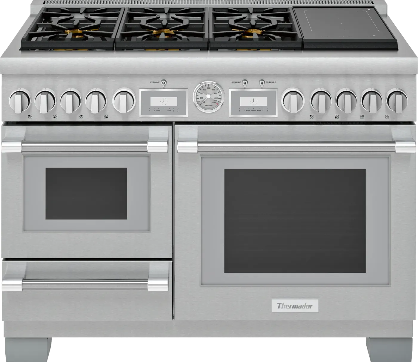 PRD48WISGC 48" Professional Dual-Fuel -Steam Commercial-depth Range - All Telescopic Oven Racks- Thermador Connected Experience with Home Connect™ - Six Pedestal Star® Burners (Four with ExtraLow®)