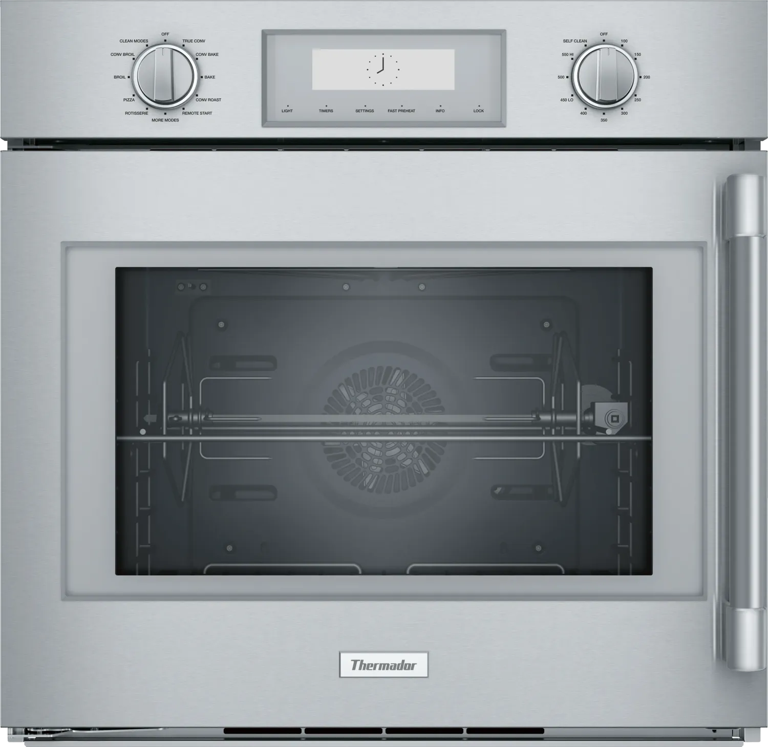 POD301LW 30" Professional  Single oven.Left side swing door -  Stainless steel - Flush or standard install -  3 Telescopic  racks- Soft Close Hinge - Rotisserie - Multi-point Meat Probe - MaxBroil