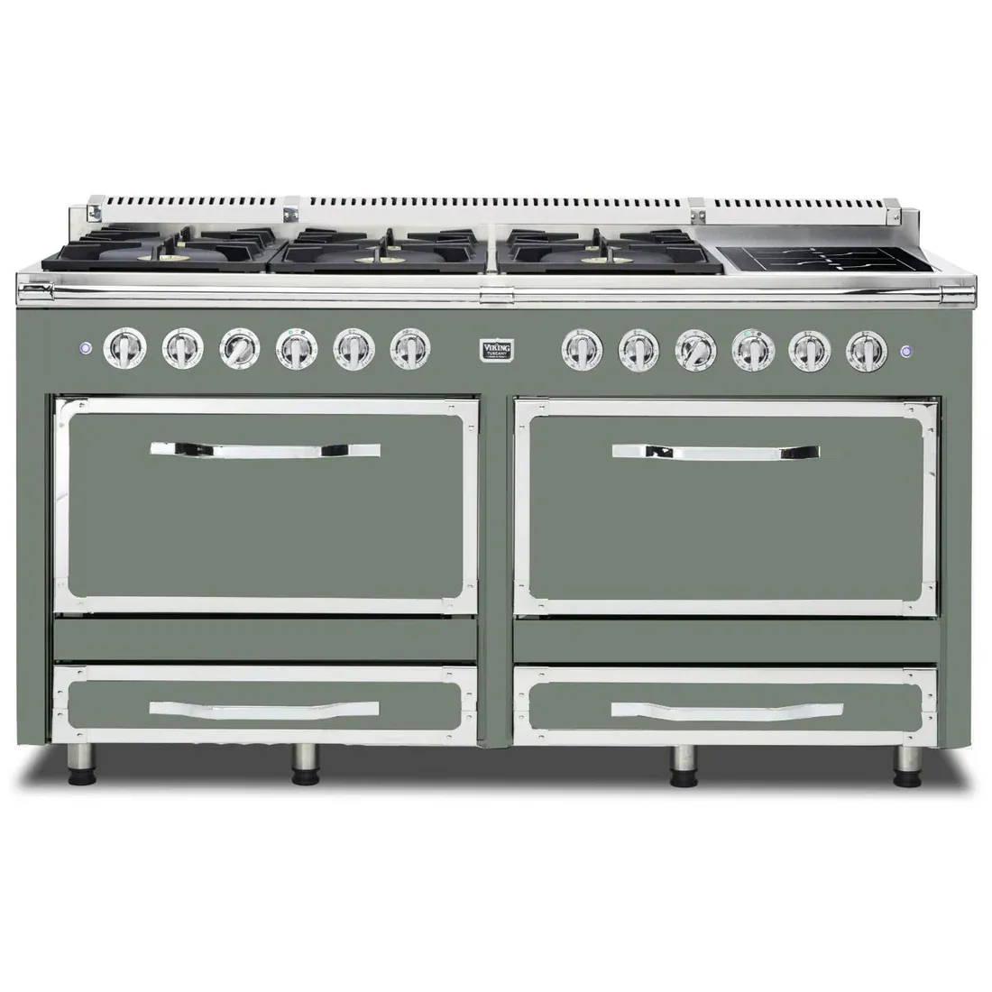 VIKING TUSCANY 66" DF RANGE 6 BURNER/INDUCTION - Eucalyptus