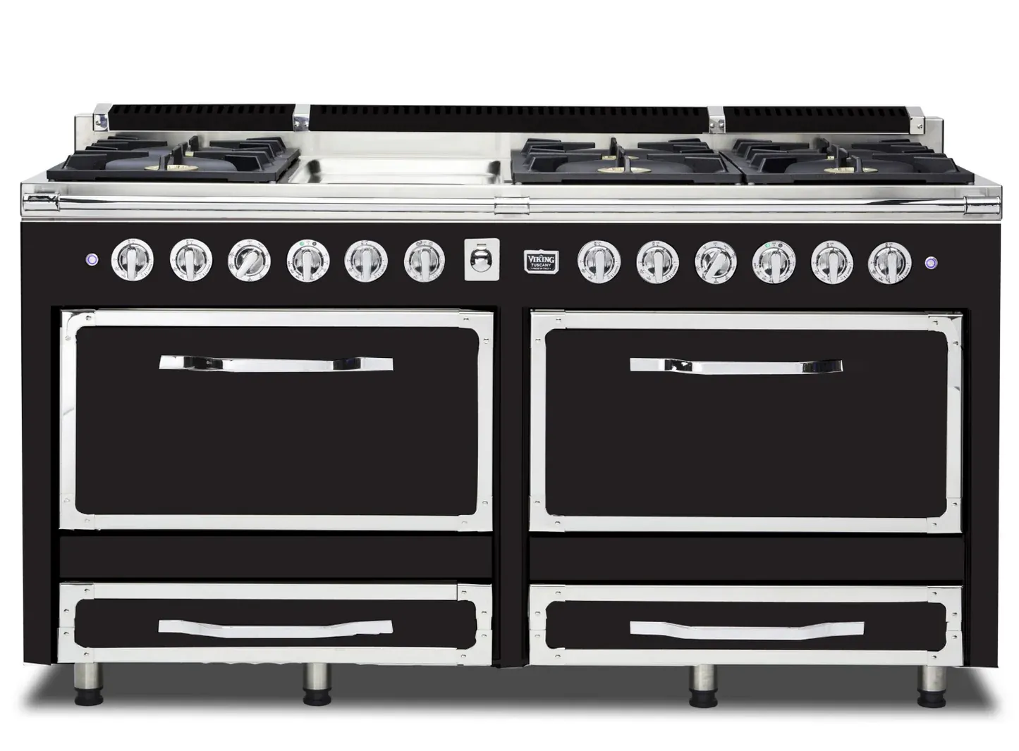VIKING TUSCANY 66" DF RANGE 6 BURNER/GRIDDLE - Onyx