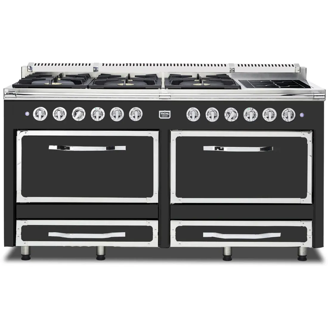 VIKING TUSCANY 66" DF RANGE 6 BURNER/INDUCTION - Cast Black