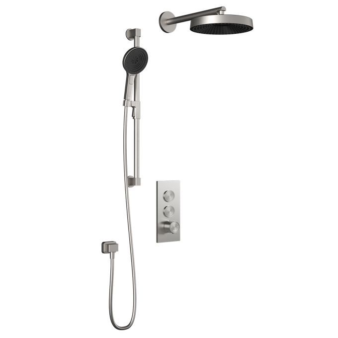 MOROKA™                       TB2 PREMIA : AQUATONIK™ T/P Push-Button Shower System with Wallarm Pure Nickel