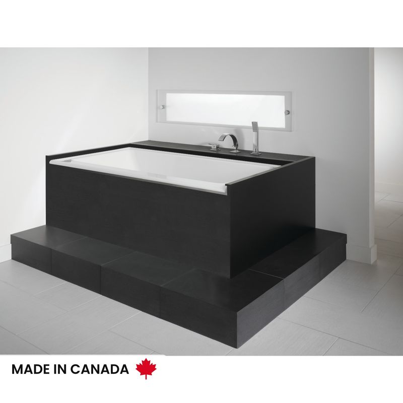 Zora 6032 IF Acrylic Alcove Right Drain Mass-Air &amp; Activ-Air Bathtub in White