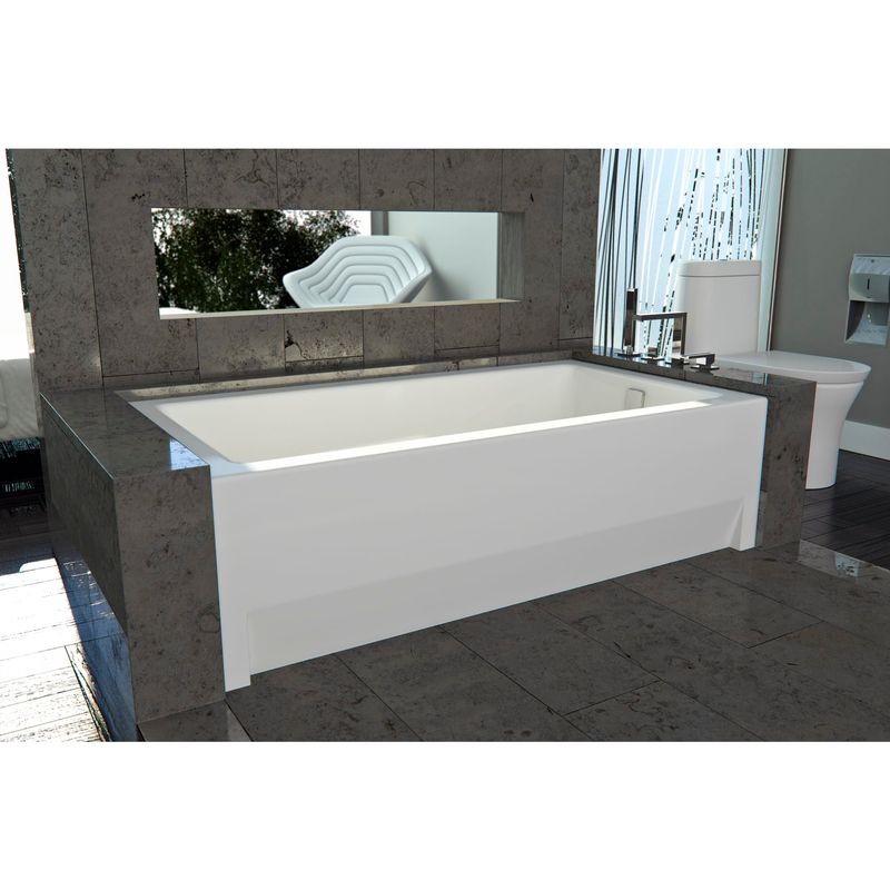Zora 6636 IFS Acrylic Alcove Left Drain Mass-Air &amp; Activ-Air Bathtub in White