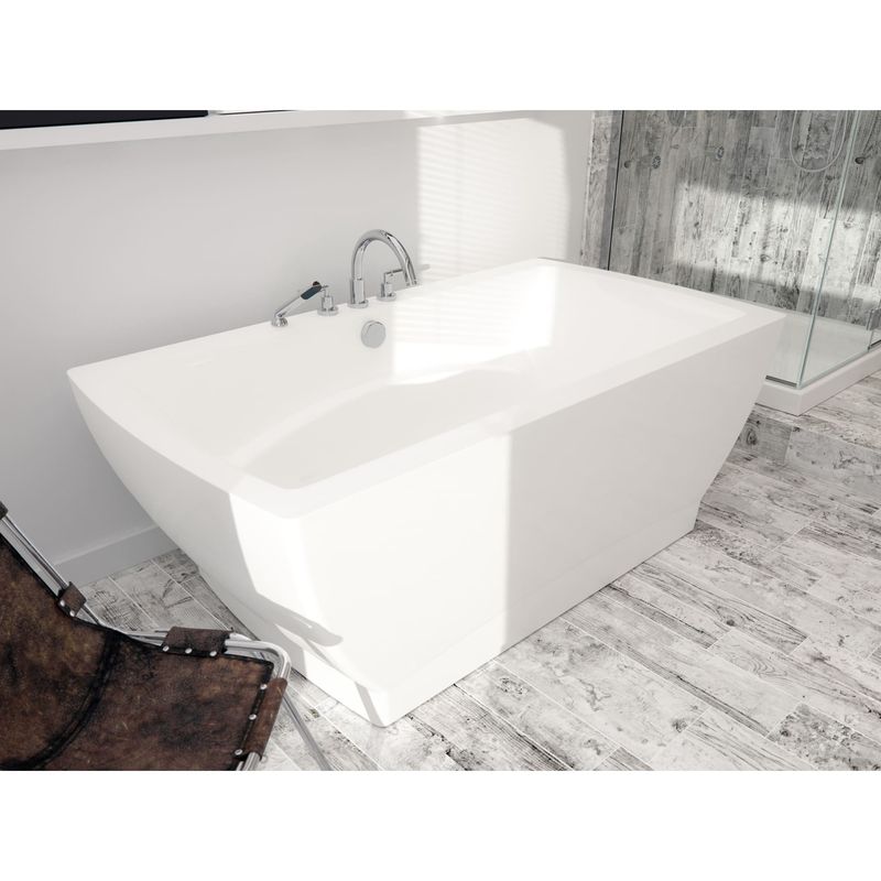 Neptune 220111-C-122-001 Believe 3666 Acrylic Freestanding Center Drain Mass-Air &amp; Activ-Air Bathtub in White
