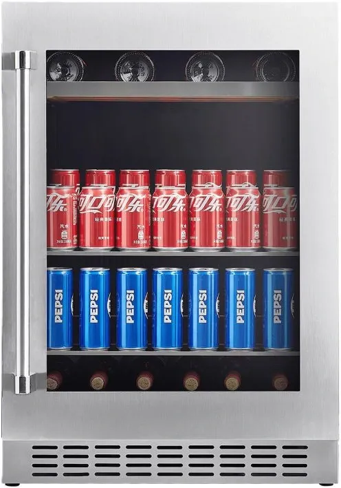 AVIVA 24''  BEV. CENTRE 1 ZONE - 120 CANS - STAINLESS