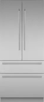 36" French Door Bottom-Mount Freezer with flat panels pre-installed with NEW  Masterpiece handles, -  Stainless Steel Interior - Home Connect™