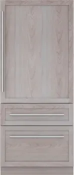 36" 2-Door Bottom-Mount Freezer - Base Unit - Custom Panel -  Interior Water- Stainless Steel Interior - Home Connect™