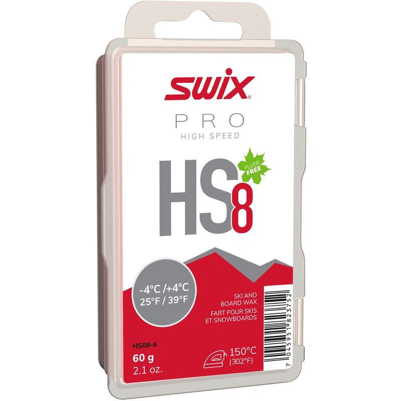 HS8 Red glide wax, -4°C/+4°C, 60g