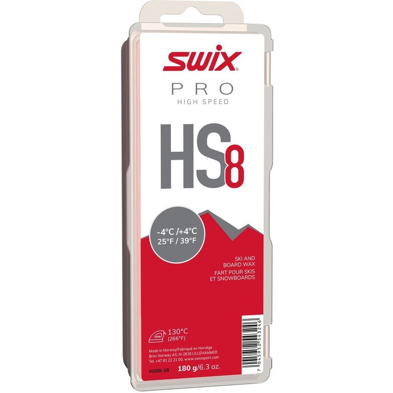 HS8 Red glide wax, -4°C/+4°C, 180g