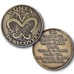 Bronze Affirmation Medallion - Women In Recovery Butterfly