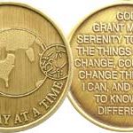 Bronze Affirmation Medallion - One Day At A Time Universe