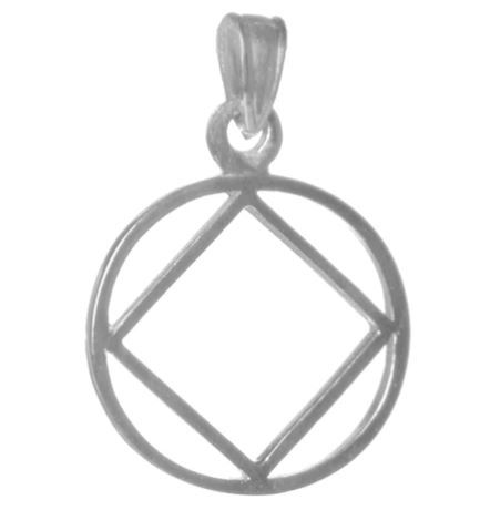 Sterling Silver NA Symbol, Thick Style, Medium Size Pendant