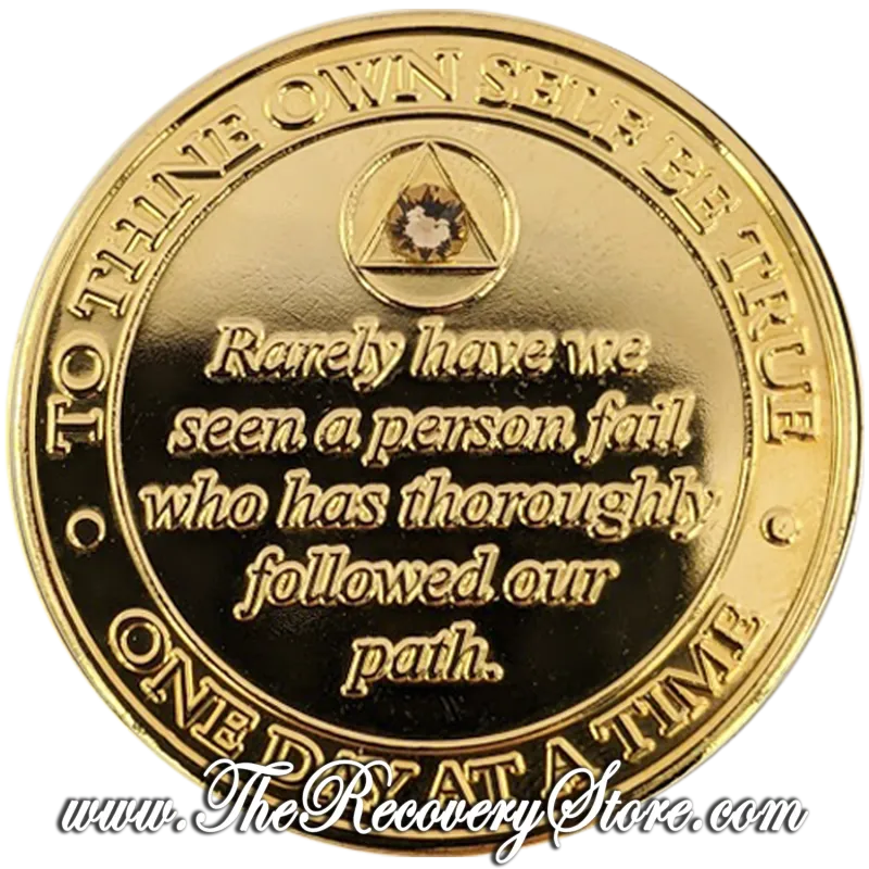 Crystallized Medallion - Bill &amp; Bob 24k Gold Plate with Lt Col Topaz Crystals