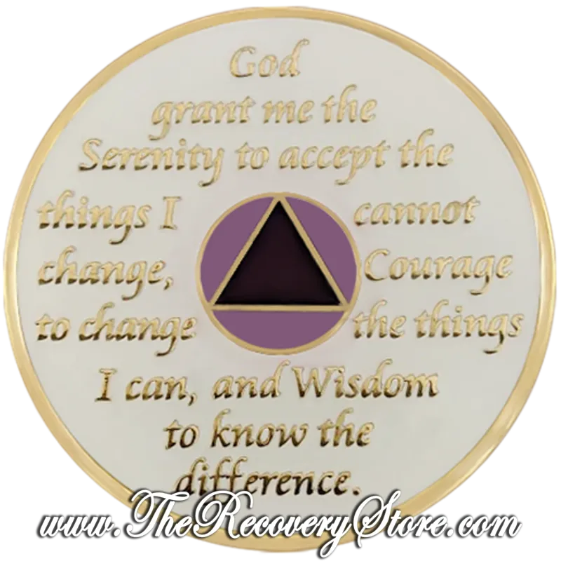 Medallion - AA White & Lavender Triangle