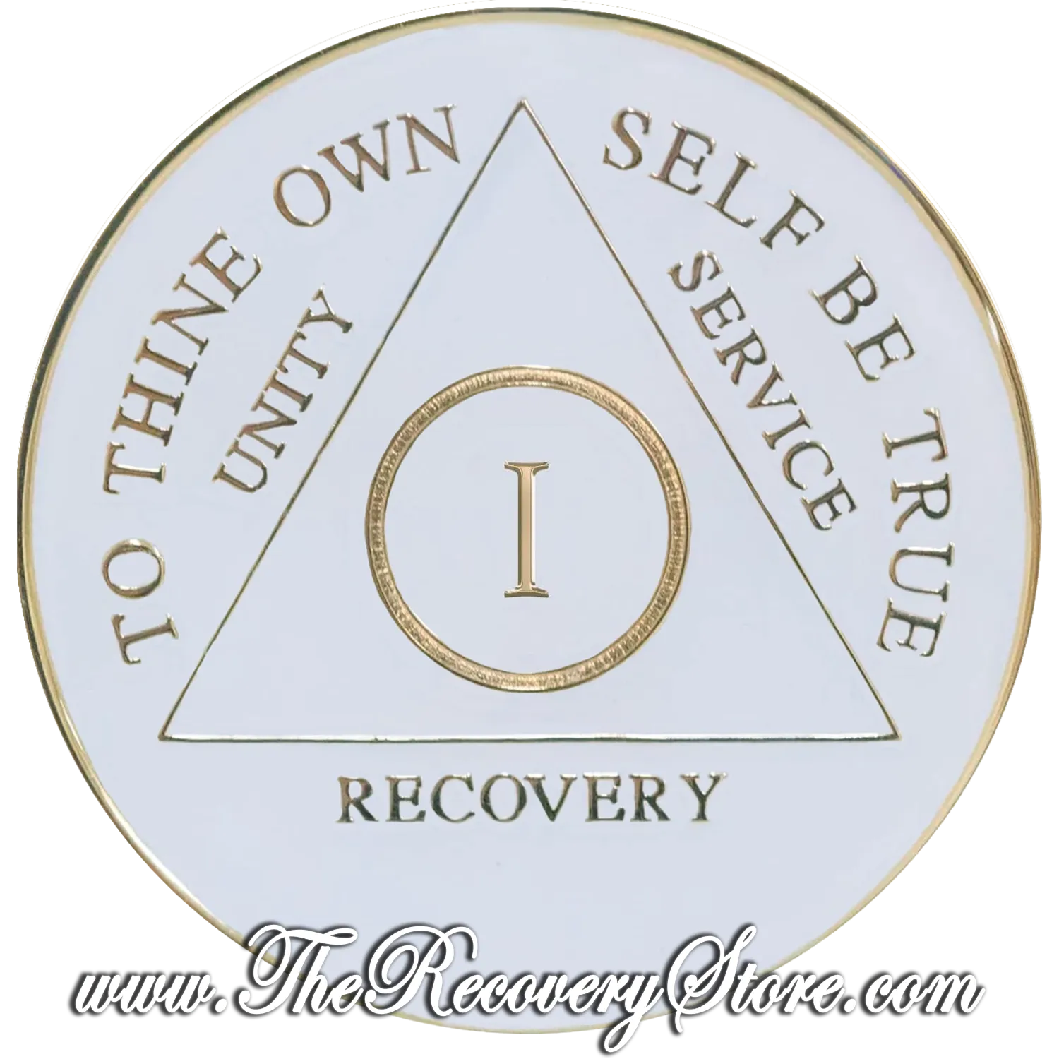 Medallion - AA White on White Triangle