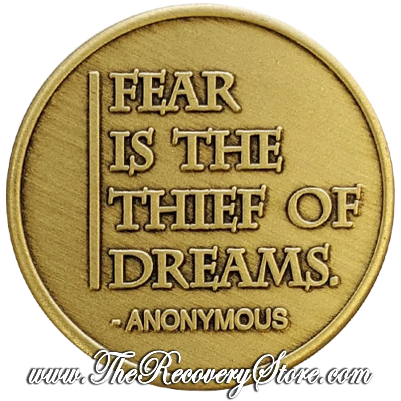 Bronze Affirmation Medallion - Dare To Dream - Fear Is The Thief